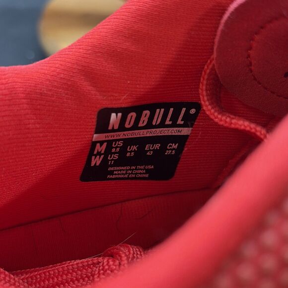 Nobull Outwork Men\'s 9.5 Super Fabric Trainer Red White Athletic Shoe Sneaker